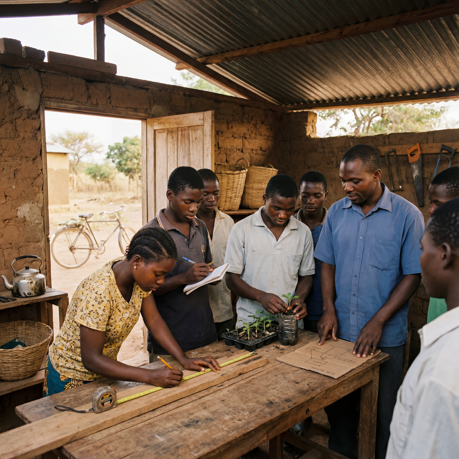 Young people in a training session